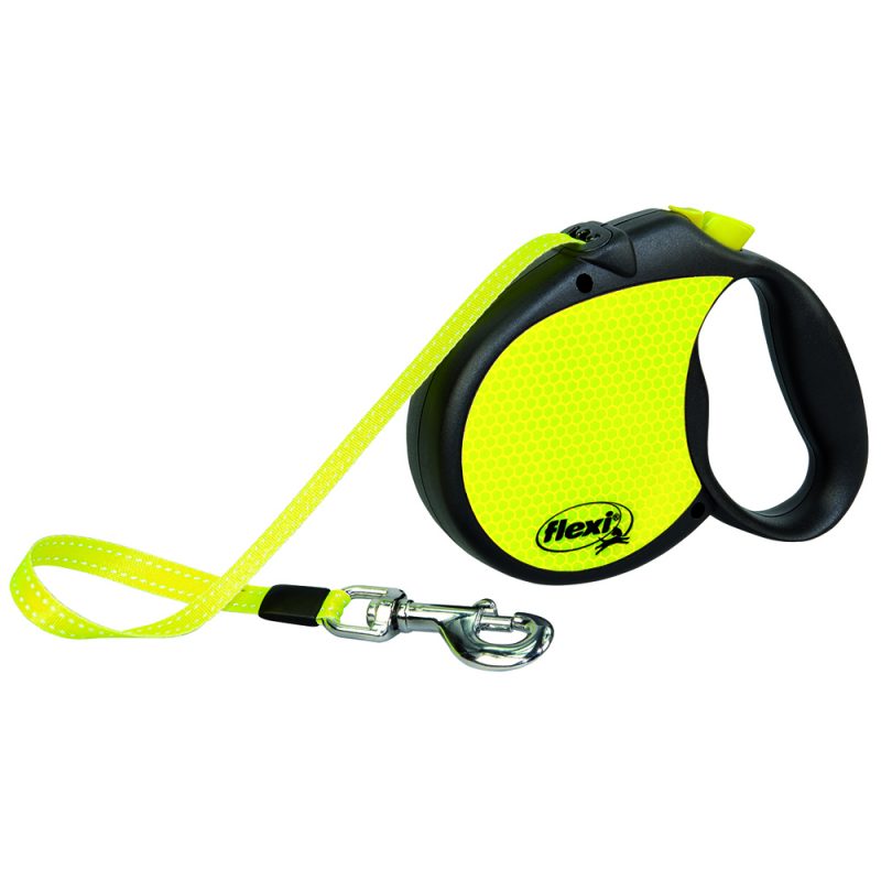 Flexi NEON Reflective 5m Large Tape Lead - Catac Products UK Limited